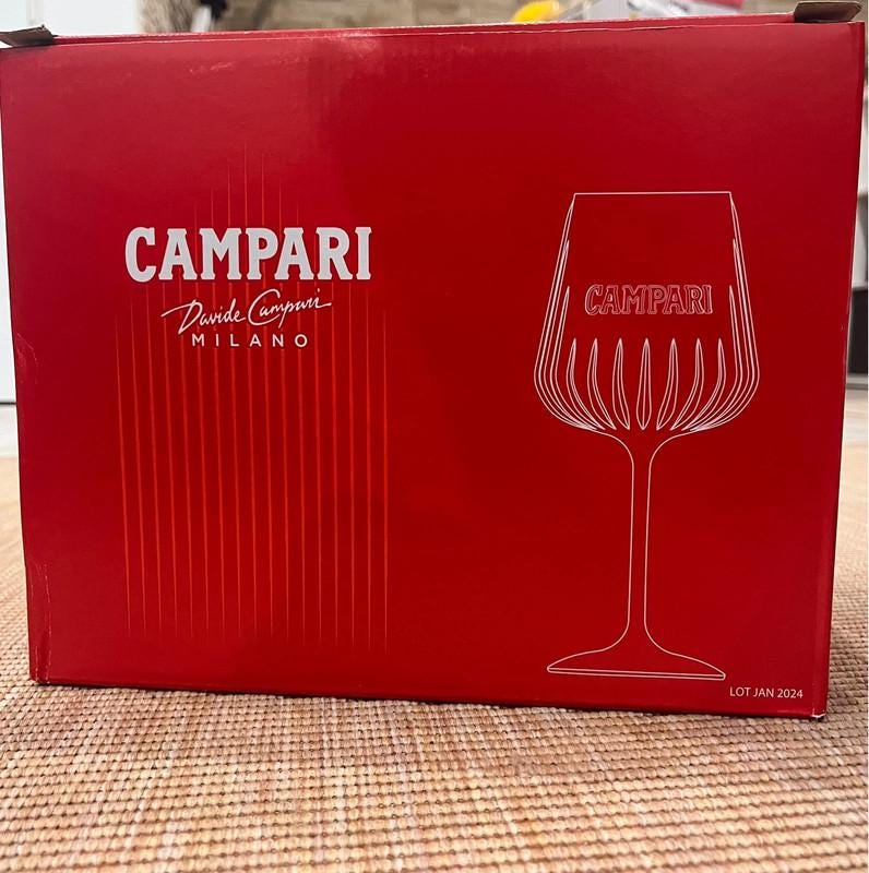 ヴィンテージ カンパリ ミラノ グラス 6個セット - イタリア製