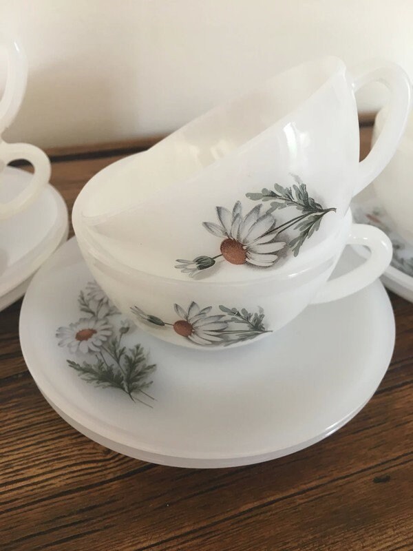 ARCOPAL Set of 6 Coffee Cups With Saucer Margherita Collection