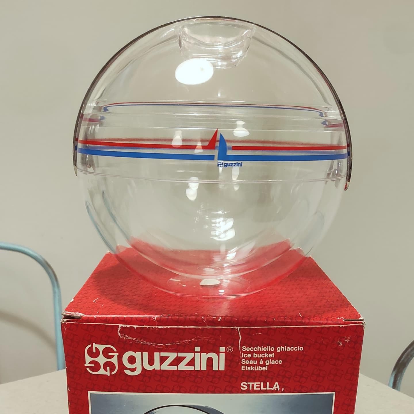 GUZZINI Ball Ice Bucket Transparent STELLA - Vintage Design Paolo