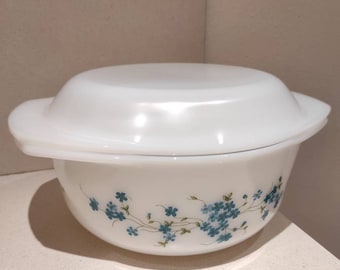 Plat à four ovale et plat à service ovale arcopal myosotis - Arts de la table