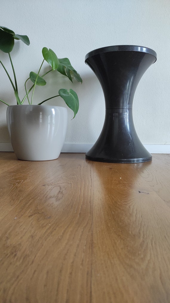 STAMP by Henri Massonnet Brown Plastic Tamtam Stool Vintage