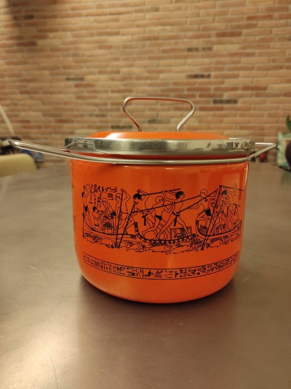Cocotte tôle émaillée Topf aus emailliertem Blech (Gebraucht) in