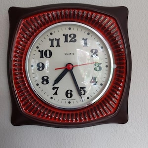 KIENZLE Vintage Ceramic Wall Clock 1960s - Elegant Retro Design