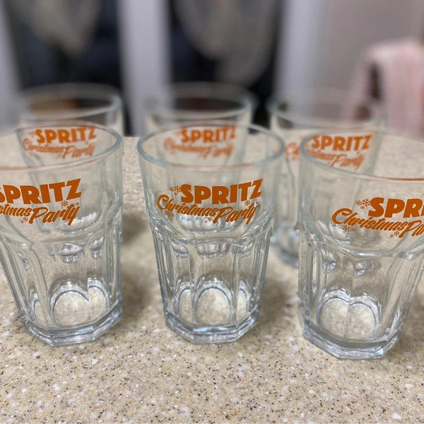 Set of 6 vintage Aperol Spritz Campari Milano glasses - Aperitif tumbler Made in Italy