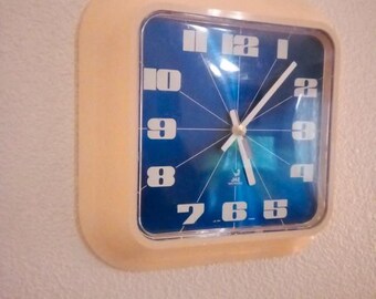 JAZ Vintage Wall Clock 1970s - Made in France - Space Age Design