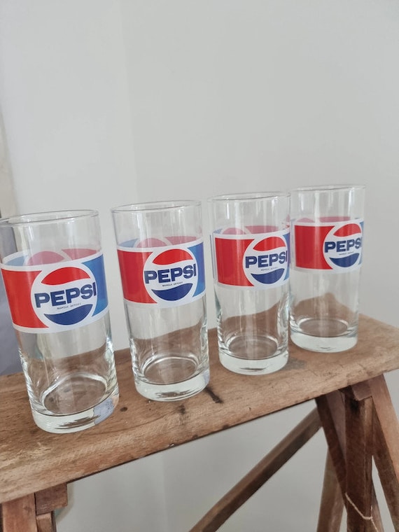 Buy Set of 6 PEPSI Glasses From the 1990s - Collection Tumbler - Vintage  Advertising Online in India - Etsy