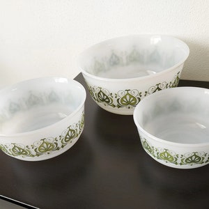 Vintage SCHOTT MAINZ JENA Glass 3 Salad Bowls Bowls - Modern Germany 70s