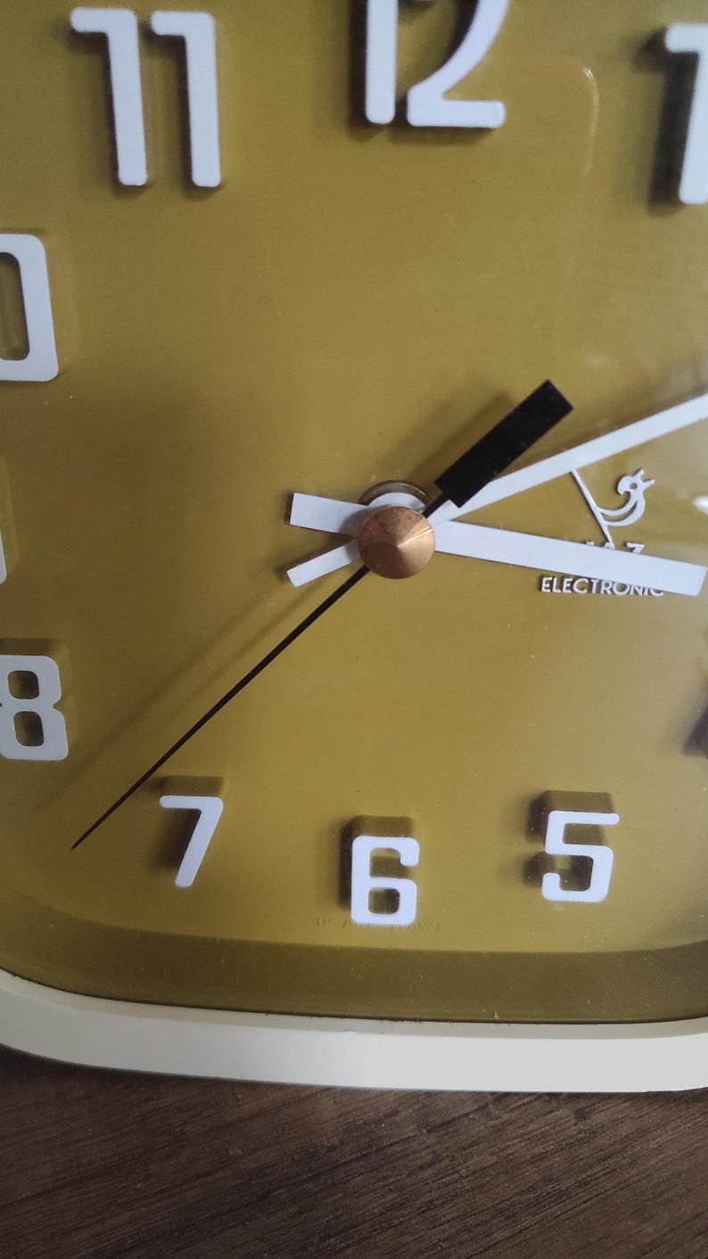 JAZ Vintage Wall Clock 1970s Made in France Design Etsy
