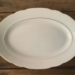 RICHARD GINORI Laveno Diamondstone 32 tray - Made in Italy with 800 fine gold finishing - Richard Ginori collector&#39;s oval plate