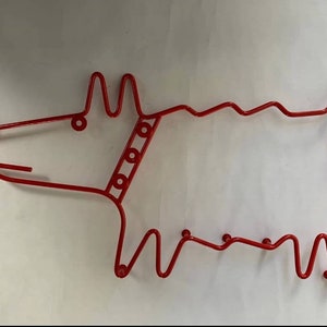 IKEA Red dog wall coat hanger in steel - vintage 90s design