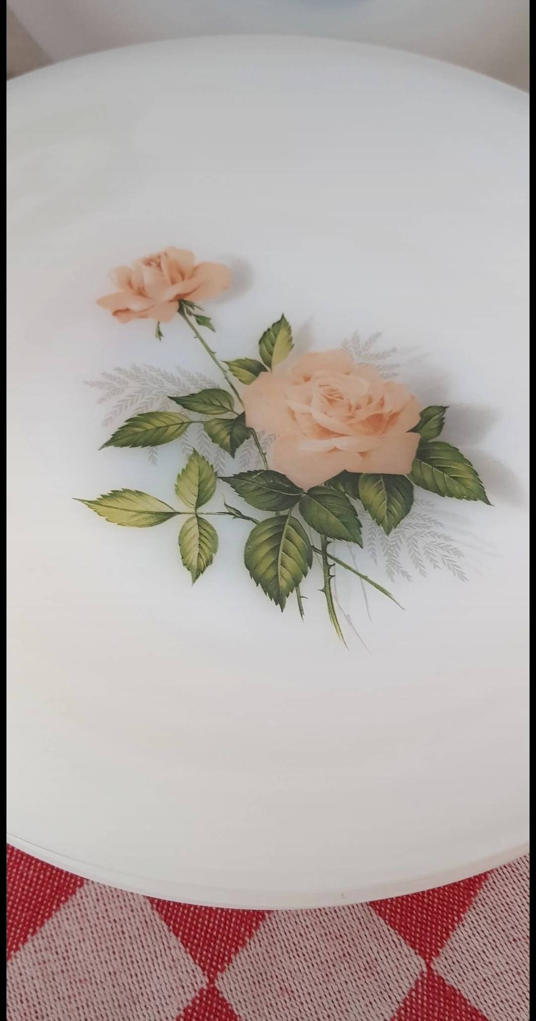 ARCOPAL 6 Soup Plates Pink Rose Collection - Vintage Design ARCOPAL 6 Soup Plates Pink Rose Collection - Vintage Design