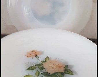 ARCOPAL 6枚セット 深皿 ピンクローズコレクション - ヴィンテージ