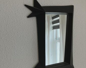 Vintage IKEA Mirror, SILL Model, 1990s Design, Black Plastic Back
