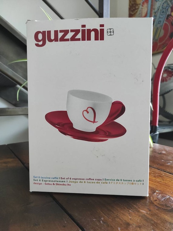 GUZZINIグッチーンLOVE　2人用ディナーセット イタリア guzzini グッチーニ ハート ペア カップ＆ソーサー 未