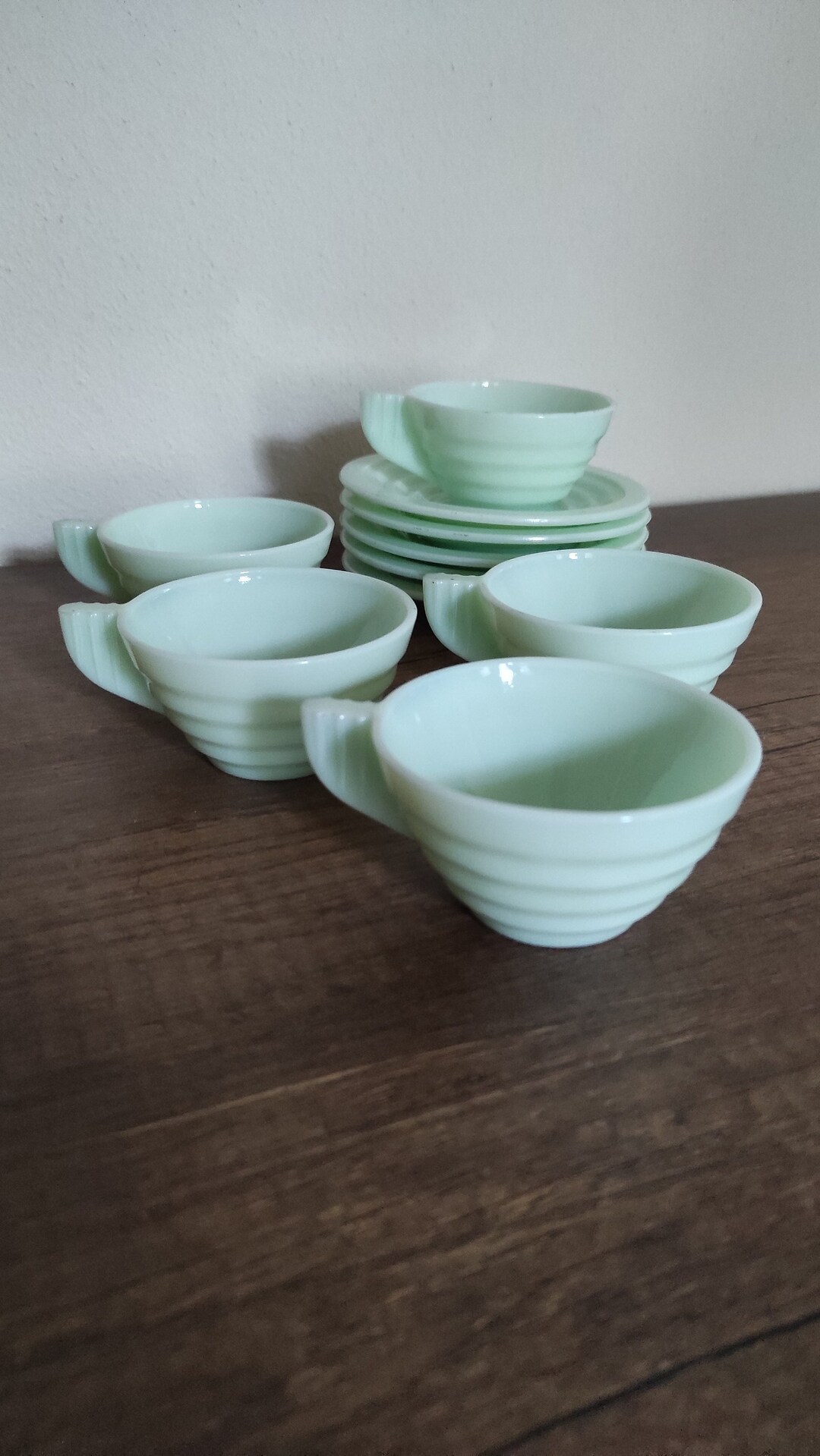 Lot De 5 Tasses à Thé/café Vintage Arcopal France – Motif Fruits, Multicouleur