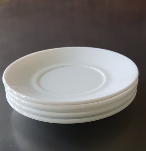 Lot De 6 Tasses à Café Arcopal Translucide + Soucoupes – état Impeccable