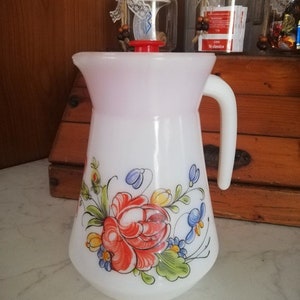 Arcopal France vintage jug carafe 1970s - Ronsard collection - retro home decor
