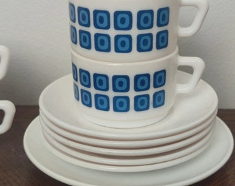 Arcopal Mugs Square コレクション - 1980 年代のヴィンテージ Arcopal Mugs Square コレクション - 1980 年代のヴィンテージ