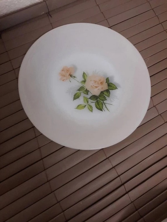 ARCOPAL 6 Flat Plates Collection Pink Roses - Vintage Design Made