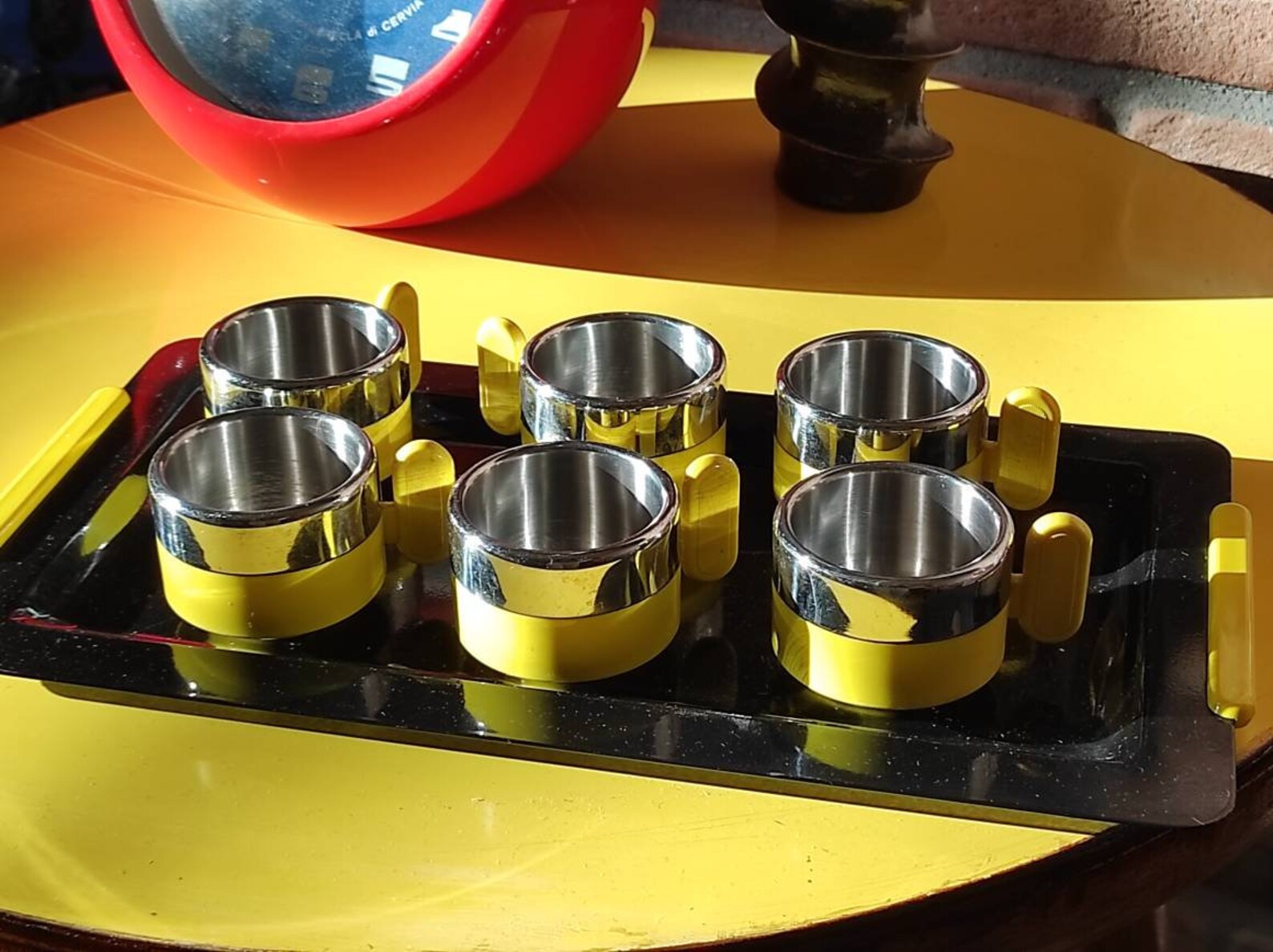Morinox Set 6 Coffee Thermos Cups With Metal Tray Vintage Etsy