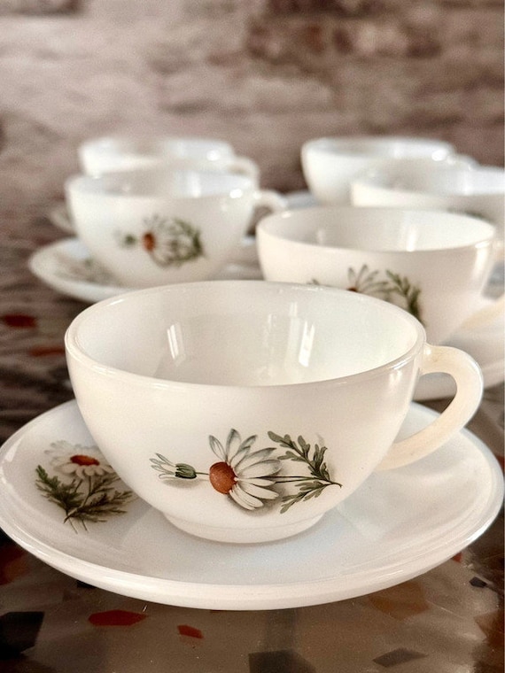 ARCOPAL Set of 6 Coffee Cups With Saucer Margherita Collection