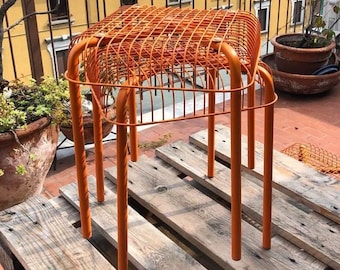 IKEA／イケア★VASTERON★スツール★オレンジ★廃盤品★入手困難★限定 ◯IKEA VASTERON スツール ヴァステローン オレンジ 廃盤 希少品椅子