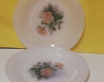 Grand plat de service vintage Arcopal Rose de France - 30 cm - Arts de la table
