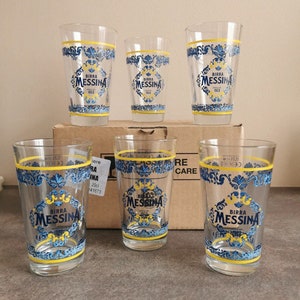 メッシーナビールグラス6個セット、クリスタル・ディ・サーレ