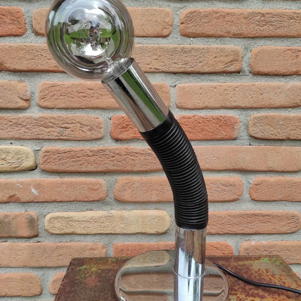 TARGETTI Sankey Elbow Office table lamp - 1970s chrome design - Bellini Mid Century Space Age Vintage Italia