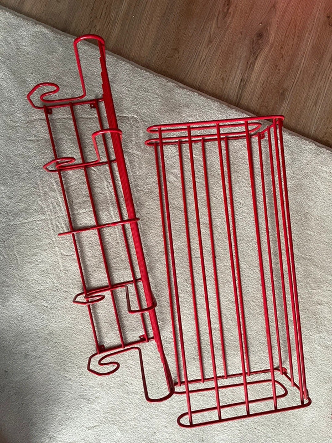 Vintage IKEA Fran Coat Rack Set of 2 in Red - Wall Mounted Coat