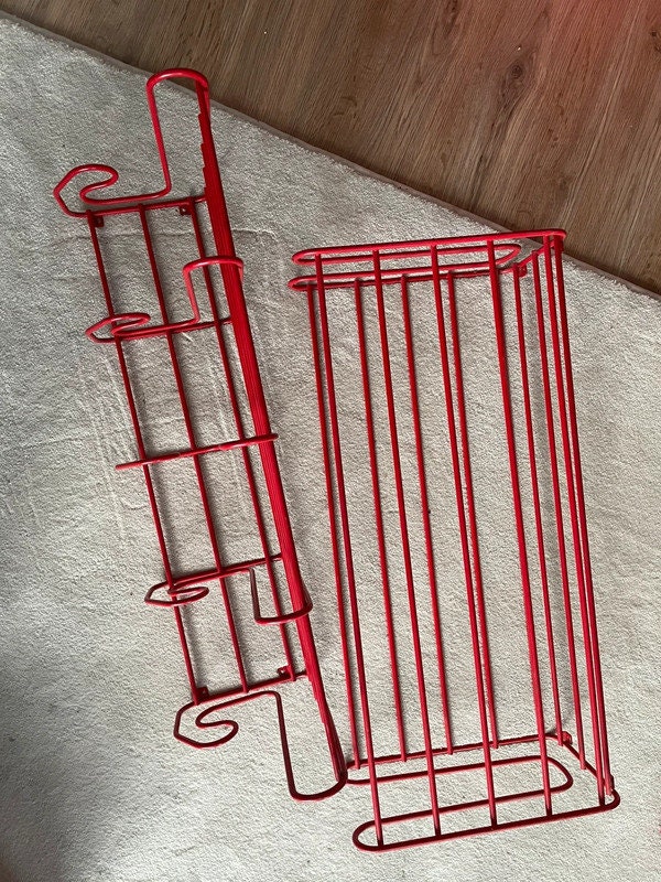 Vintage IKEA Fran Coat Rack Set of 2 in Red - Wall Mounted Coat