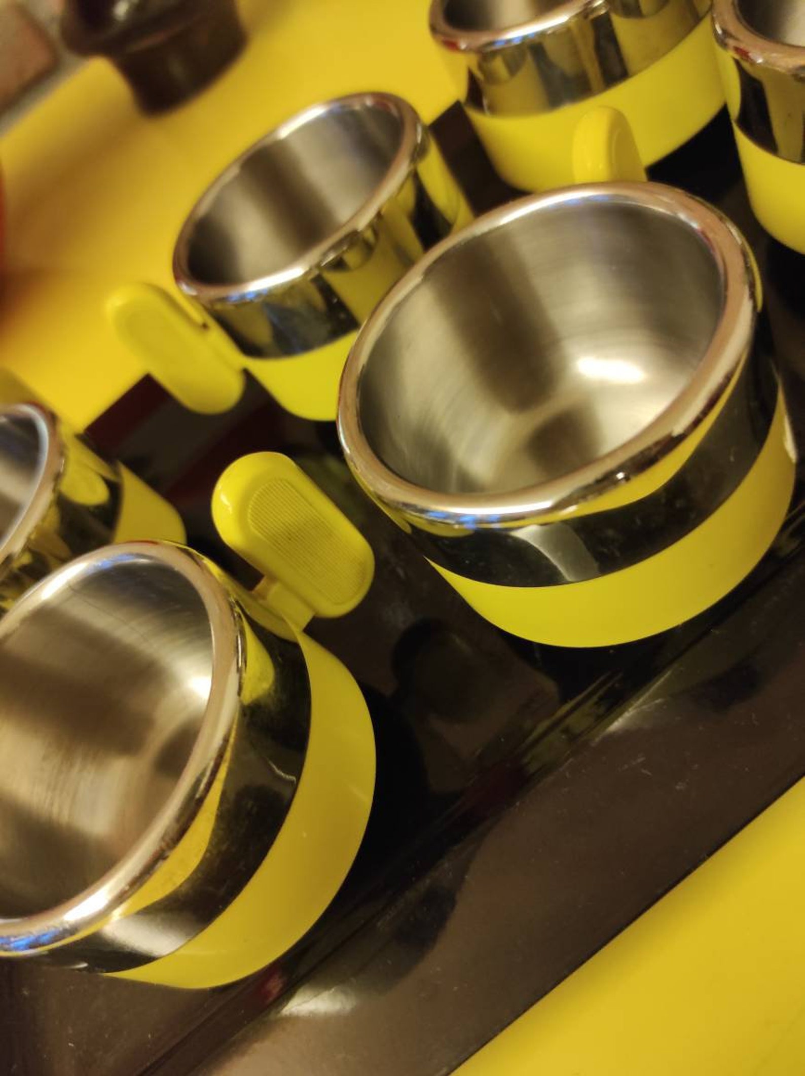 Morinox Set 6 Coffee Thermos Cups With Metal Tray Vintage Etsy