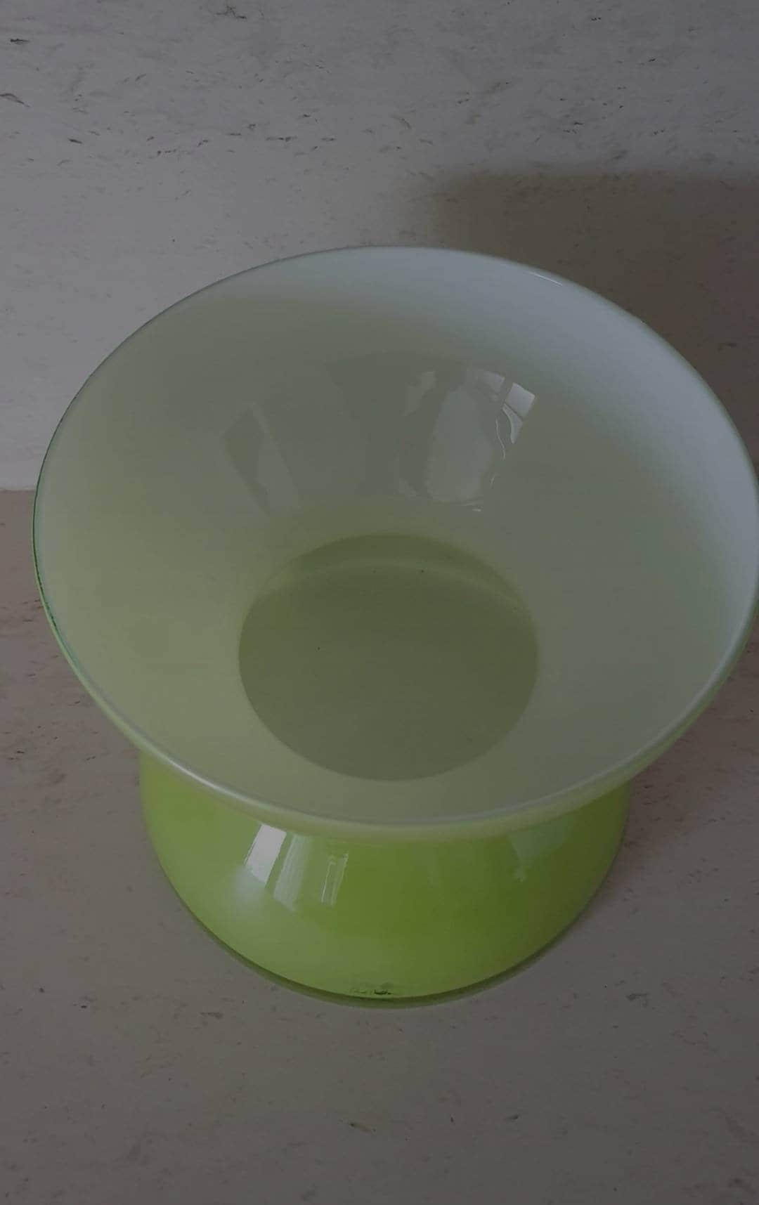 IKEA XL Diabolo Vase Designer Anne Nilsson Vintage Green Opaline Design