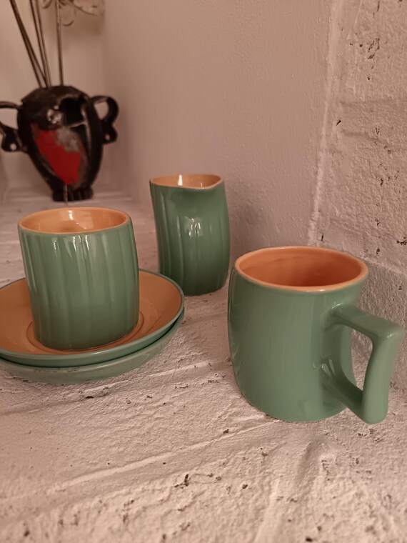 Tasse à Café Et Soucoupe ARVIND – Acier Inoxydable 18/10 – Lot De 2 – Fabriqué En Italie