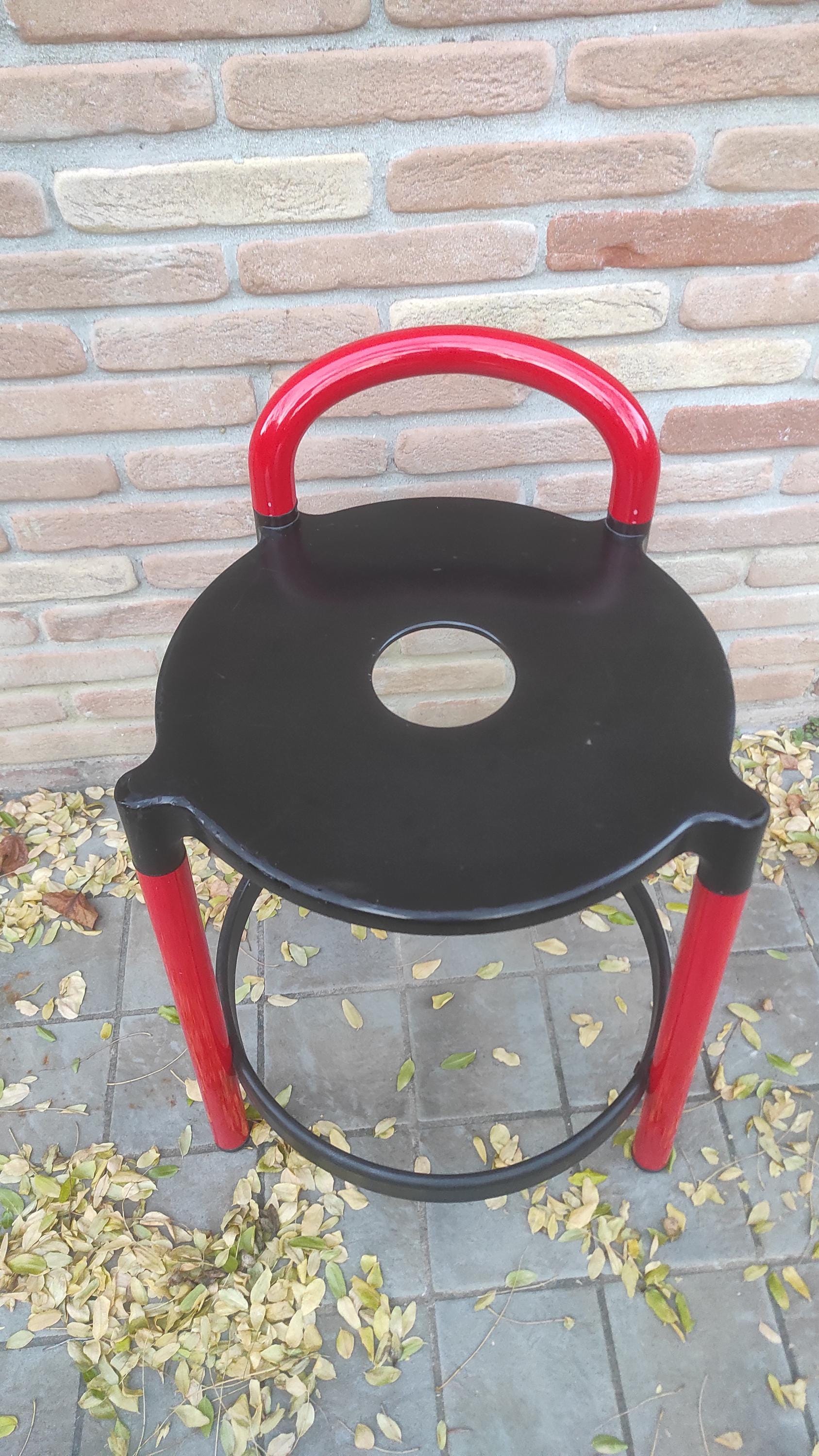 KARTELL Stool in Plastic and Metal - Polo Model Vintage Design