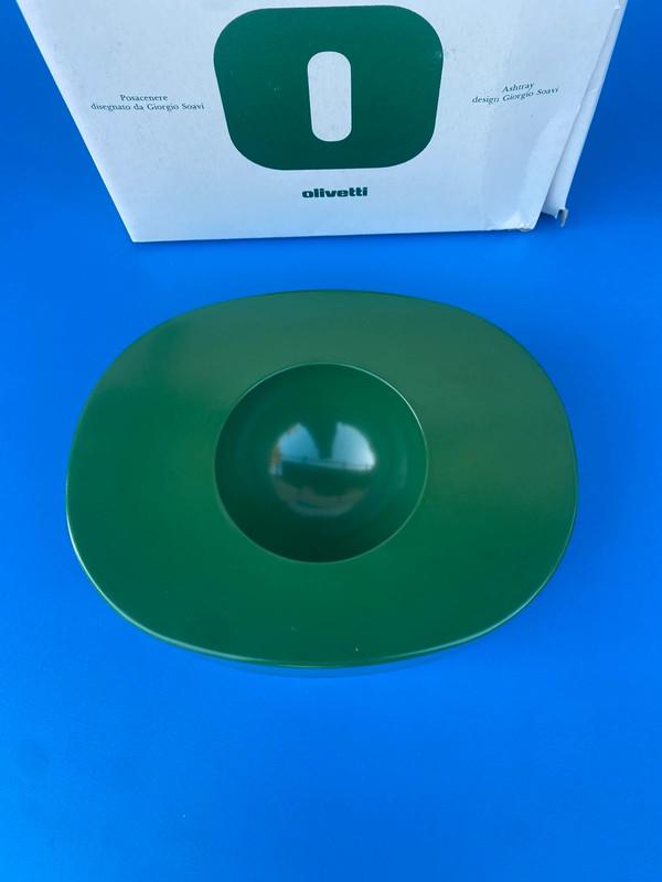 70-80's olivetti オリベッティトレイ Giorgio Soavi OLIVETTI Ashtray O Green Design by Giorgio Soavi Produced by Nuova