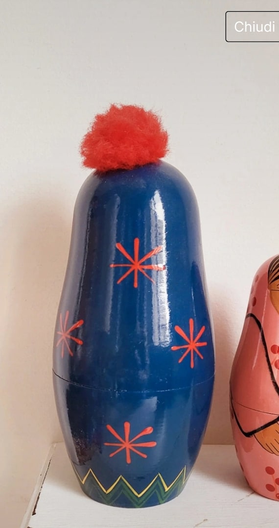Poupées Russes Gigognes IKEA Vintage Par Maria Vinka, Matryoshka Babushka Années 1990