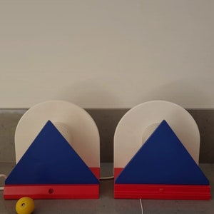 IKEA Stoja Set of 2 Memphis Milan style wall lamps - vintage design 1980 by Ettore Sottsass