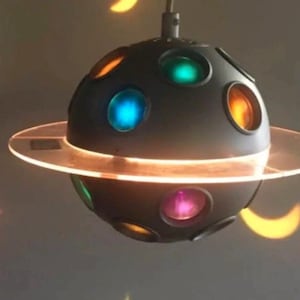 IKEA Blimp Kleurrijke bolvormige projectorlamp, planeet, ster, maan - Hanglampontwerp 2008 Gemaakt in Zweden