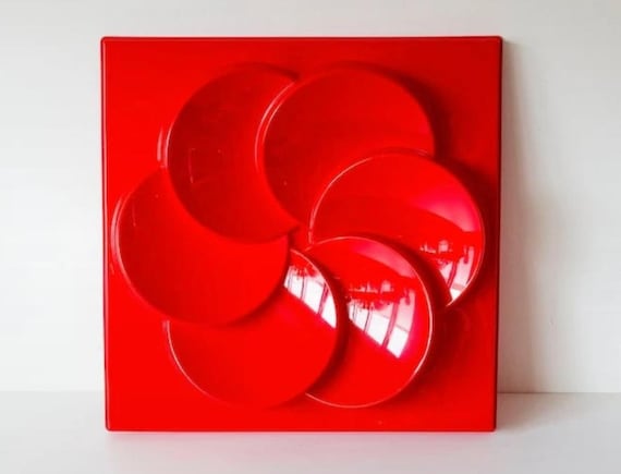 IKEA RABATT Wall Panel 1990s – Rare Space Age Pop Art – Mid