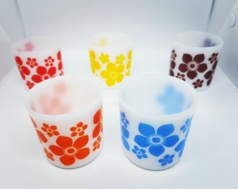 ARCOPAL Set 5 Coffee Cups - France Design Vintage Porcelain