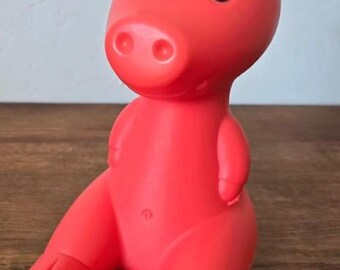 Vintage Retro IKEA Red PS Gullgris Piggy Bank, Designer Monika