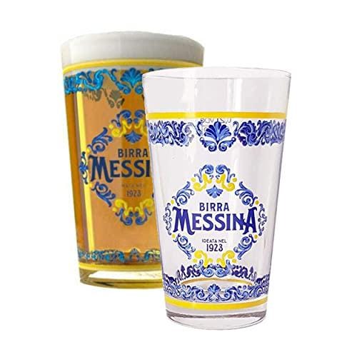 MESSINA Beer Set of 2 glasses Crystals of Salt collection 20cl - Made in Italy design