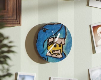 Divertidos relojes de pared Fan art Shark Guy
