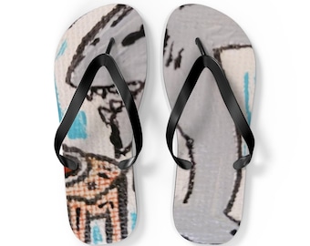 Chanclas Tiburón Pintura Original