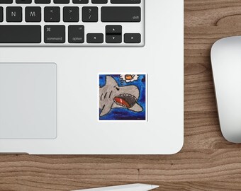 Pegatina troquelada Shark Not a Morning Shark