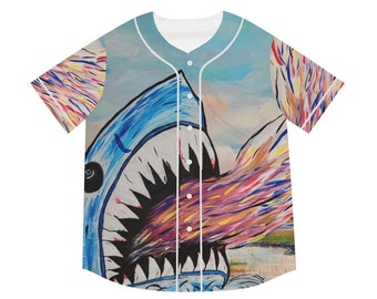 Camiseta de béisbol masculina (AOP) Shark Week Jersey Fan of Shark Week