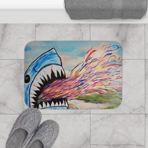 Bath Mat Shark Decor