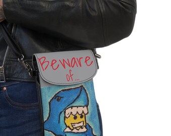 Billetera de teléfono celular pequeño Fan art Shark Guy