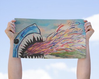 Toalla de rally, 11x18 Shark